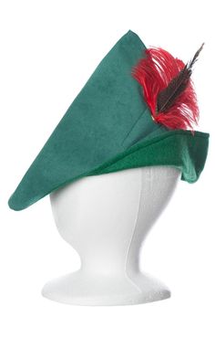 Woodsman Hat in Green Suede Cloth and Green Felt Knight Costumes, Head Peice, Peter Pan Hat, Robin Hood Hat, Peter Pan Costume, Crown For Kids, Pheasant Feather, Hood Hat, Knight Costume