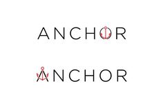 the words anchor and anchor written in black ink on a white background with red lines