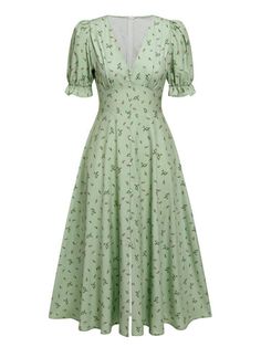 Shop 1930s Dresses Online | Retro Stage 1940s Fashion Women Outfits, 40s Mode, 1940s Dress Pattern, 1930s Fashion Women, 1940 Dress, 40s Outfits, Housewife Dress, 1940s Fashion Women, Floral Lantern