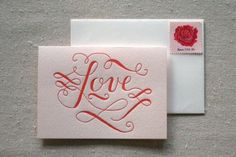 Seasonal Stationery: Valentine's Day Cards Miss Moss, Letterpress Cards, Invitation Inspiration, Calligraphy Letters, Romantic Valentine, Letter Art, Love Valentines, Valentine Day Cards, Be My Valentine