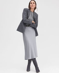 Our bias midi slip skirt flatters in a softly flared pull-on silhouette. Elasticized waist. Lined.,Hit:32" long,Imported:Imported,Fit:Hits below the knee,Length:32" long,Fabrication:100% Polyester,Garment Care:Machine Washable Satin Bias Midi Slip Skirt by Ann Taylor Size regular - 2XS Magnesium Women's A-Line, Skirts, 100%, Polyester, Machine, Washable Midi Slip Skirt, Ann Taylor Petite, Slip Skirt, Effortless Style, The Knee, Ann Taylor, Knee Length, A Line, Style Inspiration