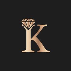 the letter k with a diamond on it