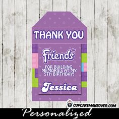 a thank card for someone's birthday