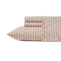 two pillow cases with floral print on them