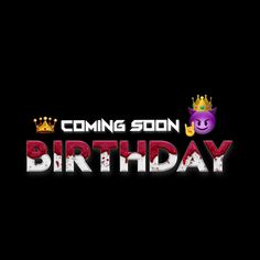 the birthday logo for coming soon, with an emo face and crown on it