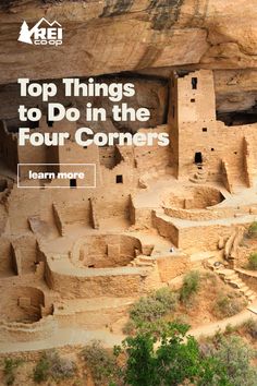 the cover of top things to do in the four corners, with text overlaying it