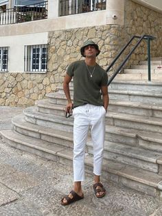 European Mens Fashion Casual, Summer European Outfits Men, Men’s Ibiza Outfit, Cabo Mens Outfit, Cabo Outfits Vacation Style Men, Ibiza Mens Outfits, Italy Mens Fashion Summer, Men’s European Fashion Summer, Mens European Fashion Summer