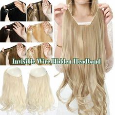 120g Remy Hidden Crown Halos Invisible Wire Weft Human Hair Extensions No Clips, No Glue, No Weave!Get Long thick hair in seconds! Wire Hair Extensions is the revolutionary new alternative hair extension that can offer you instant transformation to thicker, longer hair with the aid of a transparent miracle wire which is undetectably hidden under your own hair. Hair Length:16inch-28inch Weight :120-160g For Choose  Width:25cm/10 Inch Hair texture:Curly Wave Hair Color  #12 Golden Brown #24 Natura 10 Inch Hair, Hair Pull, Thicker Longer Hair, Best Hair Extensions, Hair Extensions For Short Hair, Halo Hair Extensions, Halo Hair, Longer Hair, Curly Waves