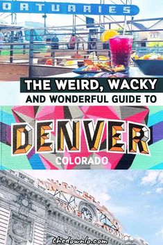 the weird, wacky and wonderful guide to denver colorado is featured in this postcard