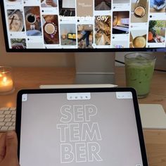 a person is holding up an ipad with the word sleep team deer on it in front of a computer screen