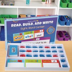 Read, Build, And Write Sight Words To Reach Mastery! This multisensory activity will have students fluently reading and writing important high-frequency words in no time! They read the words on the cards, build them with foam letters, write them with a dry erase marker, and then write sentences using the words. The compartmental storage box makes letter management a snap!*Kids Interact With Each Word In Multiple Ways: This activity doesn't just help kids build automaticity reading these key sigh Sight Word Activity, Print Awareness, Sight Word Centers, Multisensory Activities, Stem Curriculum, Cvc Word Families, Sight Word Cards, 4th Grade Writing, Foam Letters