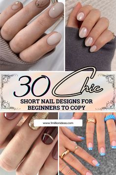 Beautiful short nail arts Professional Nails Short, Short Gel Extension Nails Ideas, Short Almond Nails Designs Simple Classy, Nail Inspo Round Short, Real Nails Manicure Ideas, Short Gel Extension Nails, Accent Nail Ideas Ring Finger, Professional Nails For Work Business, Professional Nails For Work