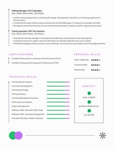 Simple Training Manager Resume Template Visme Training Manager, Manager Resume, Design Stand, Stand Out From The Crowd, Resume Design, Resume Template, Resume Templates, Make Your, Train