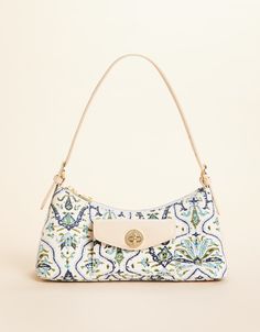 Sabine Shoulder Bag Hamilton Rug Print from Spartina 449 On-the-go Baguette Bag With Zipper Pocket, Spring Baguette Bag With Zipper Closure, Spring Baguette Bag With Zipper Closure For Everyday Use, Rug Print, Handmade Crochet Bags, Spartina 449, Girly Bags, Fancy Bags, Pretty Bags