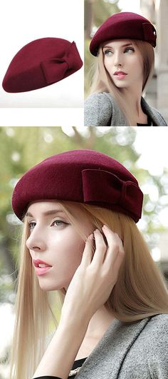 Bastante Lana / otoño invierno de las señoras con Bowler / sombrero cloche, This dress could be custom made, there are no extra cost to do custom size and color Vintage Fall Felt Hat, Elegant Brimmed Felt Hat For Fall, Classic Solid Color Cloche Hat For Fall, Elegant Wool Felt Hat For Fall, Classic Solid Cloche Hat For Fall, Classic Fall Cloche Hat, Classic Winter Hats For Workwear, Elegant Brimmed Fall Hat, Classic Burgundy Hats For Fall