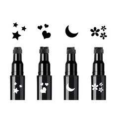 PRICES MAY VARY. 💟 【Dual-ended Design】 Two-in-one waterproof, matte black liner featuring a liquid felt-tip brush on one end and a shape stamp on the other end. 💟 【1/2 Liquid Eyeliner】 The micro-fine tip provides fluid, smooth and precise application. It's super easy to do a nice, sharp wing with the pointed end. 💟 【1/2 Cute Stamp】 Four stamps to add a fun flair to your eye makeup: They are heart, star, moon and flower shapes. The stamp is not messy and very accurate. 💟 【safe shopping】 Hypoa Felt Eyeliner, Stamp Eyeliner, Eye Stencil, Eyeliner Set, Winged Eyeliner Stamp, Makeup Pen, Perfect Cat Eye, Eyeshadow Pencil, Eyeliner Tattoo