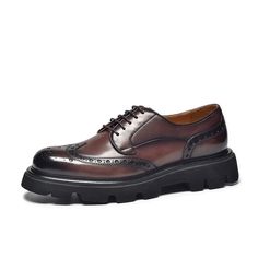 PRICES MAY VARY. 【100% Cowhide Leather】: These men's oxford shoes are are made of high quality cowhide upper. The black style upper is crafted from first layer cowhide, after coating process treatment, the shoes are more durable, scratch-resistant and easy maintenance. The coffee style upper is made of delicate and soft fetal cowhide, which perfectly retains the natural characteristics of the leather. High-grade leather makes this men's oxford shoes more durable and wear-resistant! 【Exquisite Cr Shoes Business Casual, Men's Casual Dress, Mens Casual Dress Shoes, Oxford Shoes For Men, Platform Oxfords, Coffee Style, Mens Derby Shoes, Casual Oxford Shoes, Shoes Business