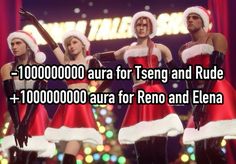 four people dressed up in christmas costumes with the words, $ 1, 0000 00 for