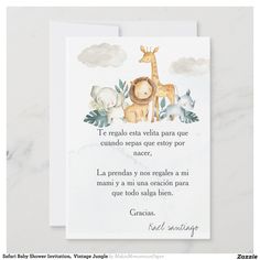 a card with an image of animals and the words, i regio est vella para