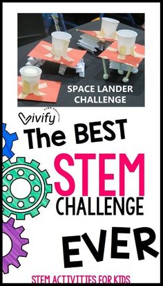 Group Stem Challenges, New Year Stem Activities For Kids, Space Lander Stem Challenge, Space Stem Activities Elementary, Space Stem Activities For Kids, Stem Activities For Middle School, Middle School Crafts, Space Stem