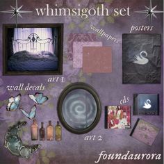 the whimsictch set is displayed with pictures and other things to make it look like