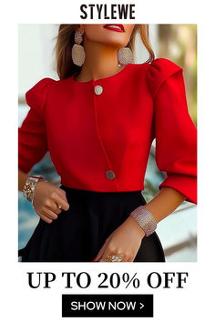 Trendy Blouse For Business Casual, Solid Long Sleeve Tops With Back Button Closure, Trendy Solid Color Office Tops, Chic Solid Color Button-up Tops, Trendy Button-up Formal Tops, Trendy Formal Button-up Tops, Casual Solid Color Blouse For Business Casual, Long Sleeve Tops With Buttons For Business Casual, Chic Long Sleeve Tops With Buttons