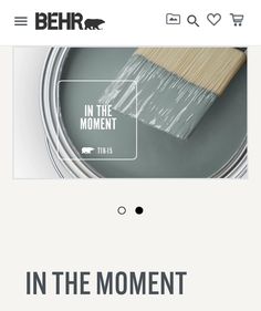 the homepage for behr's new website, in the moment it is being displayed