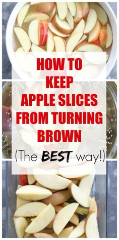 the best way to keep apple slices from turning brown is with this recipe and it's so easy