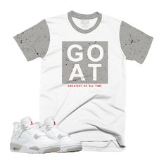 Shipping from the US. Easy 30 day return policy, 100% cotton, Double-needle neck, sleeves and hem; Roomy Unisex Fit. Air Jordan 4, Delivery Service, Stylish Shirts, Dhl Express, Oreo, Air Jordan, Goats, Air Jordans, Print T Shirt