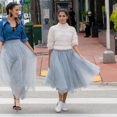 Trendy Midi Light Gray tulle skirt Relaxed Tulle Skirt For Fall, Fall Relaxed Tulle Skirt, Relaxed Fall Tulle Skirt, Fall Long Tulle Skirt, Long Pink Skirt, Grey Tulle Skirt, Stretchy Crochet, Blue Striped Skirt, Mini Skirt Summer