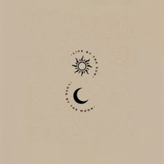 the sun and moon are depicted in this minimalistic illustration