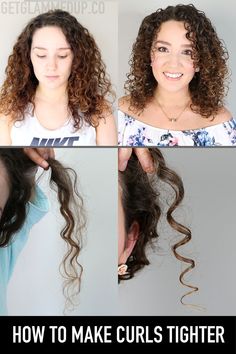 VIDEO: How to Make Hair Curlier – 10 Tips for Tighter, Defined Curls – Gena Marie How To Curl Hair With Bobby Pins, How To Fix Stringy Curls, How To Make Curls More Defined, How To Make Your Curls Tighter, How To Make My Hair More Curly, How To Define My Curls, Stringy Curly Hair, How To Make Curly Hair Curlier, Curly Hair How To