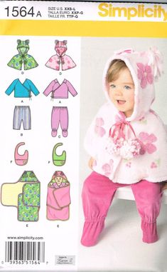 a child's hoodie and pants sewing pattern from the children's clothing catalogue