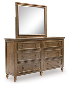 Sturlayne Brown Dresser and Mirror - Ornate Home Brown Dresser, Lake Furniture, Dresser And Mirror, Twin Mattress Size, Upholstered Panel Bed, King Size Mattress, Ornate Furniture, Furniture Market, Kids Bedroom Sets