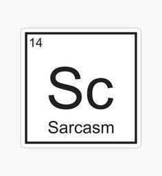 the element for sarcasm sticker is shown in black on a white background