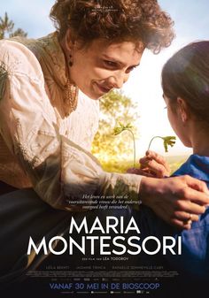 the movie poster for maria montessori