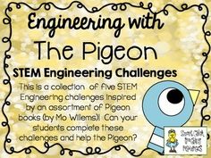 $ As a STEM coordinator, I am always looking for creative ways for teachers to integrate STEM engineering and design challenges into their classroom activities. I decided to work on creating STEM Engineering Challenge Packs for some beloved picture books.This STEM Challenge Pack is based on the books in the Pigeon series (Don't Let the Pigeon Drive the Bus!" and more), by Mo Willems. Pigeon Drive The Bus, Don't Let The Pigeon, Pigeon Books, Kindergarten Stem, Stem Engineering, Steam Ideas, Preschool Stem, Teaching Stem, Stem Lab