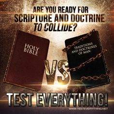 two bibles with chains on them and the words, are you ready for scripture and doctrine to collide?