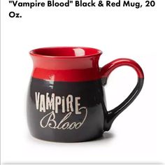 the vampire blood red and black mug is on sale for $ 20, or more