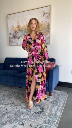 Our Katinka Wrap Maxi Dress | Black Multi Floral is made for unforgettable date nights😍 Shop now + make every evening special🛍️✨ Wrap Maxi Dress, Maxi Dress Black, Maxi Wrap Dress, Black Maxi Dress, Style Dress, Wrap Style, Dress Black, Date Night, Fashion Dresses