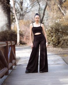 Black wide leg jumpsuit. Formal jumpsuit. Palazzo jumpsuit. Bohemian romper. Boho jumpsuit. Festival jumpsuit. Woman Overall. Yoga romper Wide Leg Jumpsuit Formal, Jumpsuit Palazzo, Jumpsuit Formal, Black Wide Leg Jumpsuit, Bohemian Rompers, Palazzo Jumpsuit, Formal Jumpsuit, Boho Jumpsuit, Backless Jumpsuit