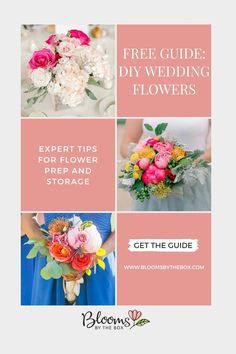 flowers and bouquets are featured in this brochure