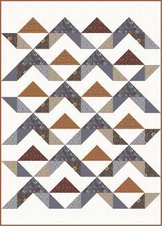 an image of a quilt pattern with triangles