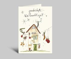 5er-Set Aquarell-Weihnachtskarten | Frohe Weihnachten Advent, Diy And Crafts, Christmas