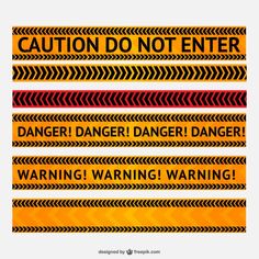 an orange and black warning sign with the words caution do not enter, danger danger