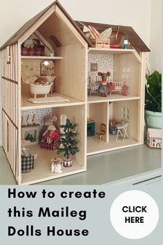 How to create a maileg mouse hole farmhouse dolls house Maileg Mouse House, Kidkraft Dollhouse, Maileg Christmas, Maileg Mice, Mouse Hole