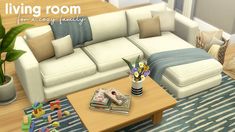 the living room is clean and ready to be used as a playroom for children