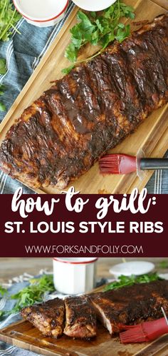 how to grill st louis style ribs on a cutting board