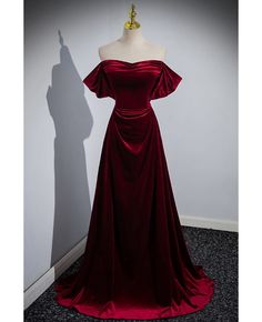 Get 10% off now! Buy beautiful off the shoulder simple long velvet burgundy prom dress at cheap price online. Free stable shipping and pro custom service since 2009. Burgundy Dress Long, 2023 Ball Gown, Burgundy Prom, High Low Prom Dresses, Purple Prom Dress, Burgundy Prom Dress, Tea Length Wedding Dress, Green Prom Dress, Pink Prom Dresses