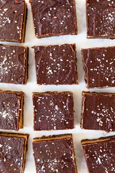 chocolate brownies with sea salt on top